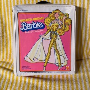 Vintage 1980 Barbie Fashion Doll Carrying Case Single Golden Dream